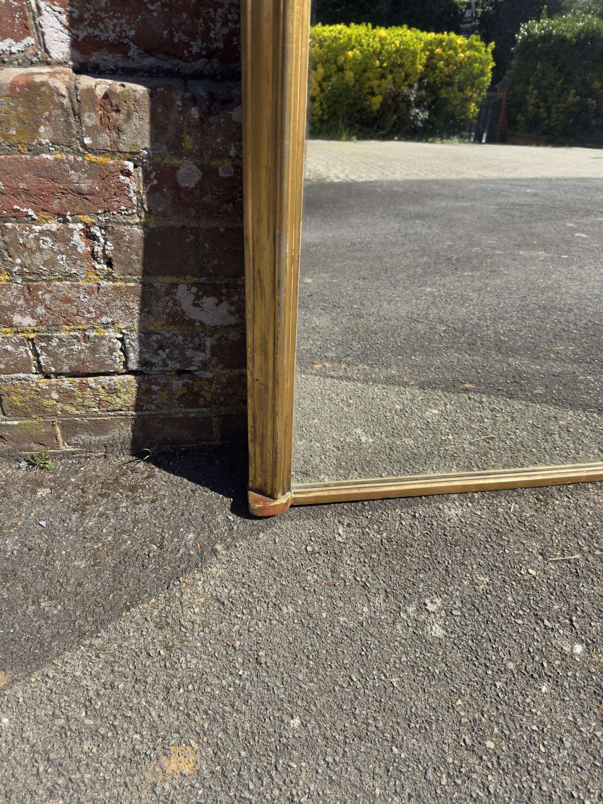 A Superb Large Antique English 19th C Shaped Top Gilt Overmantle Mirror. photo 995.0