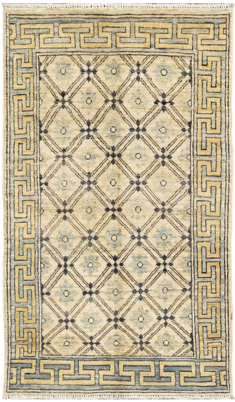 3x5 Ivory Khotan Oriental Handmade Tribal Rug