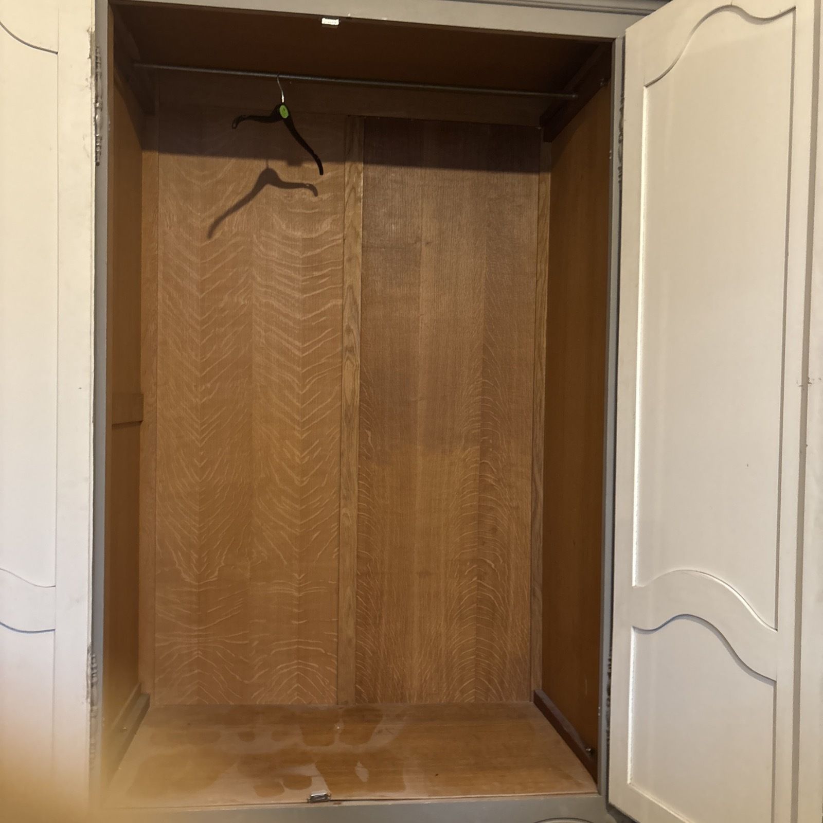 Wardrobe Vintage French Louis XVI Style Oak Armoire