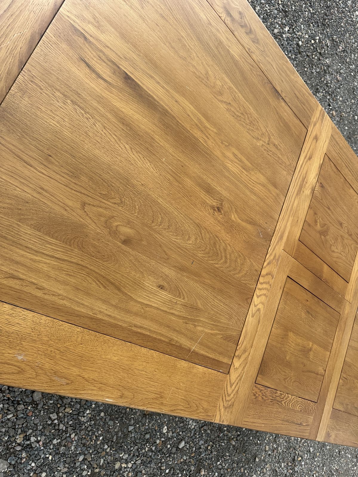 Furniture Grand Substantial Oak Furnitureland Dining Table 230cm 10–12 Seat Huge Navy Blue photo