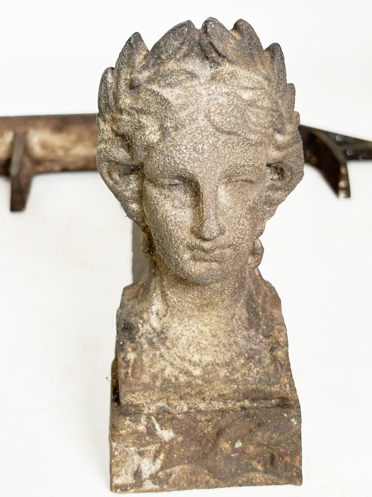 Pair Of Andirons With Women's Heads, France, 1960. photo 477.0