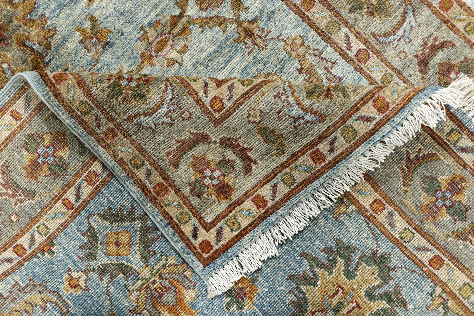 4x6 Blue And Grey Afghan Chobi Oriental Area Rug photo vinterior