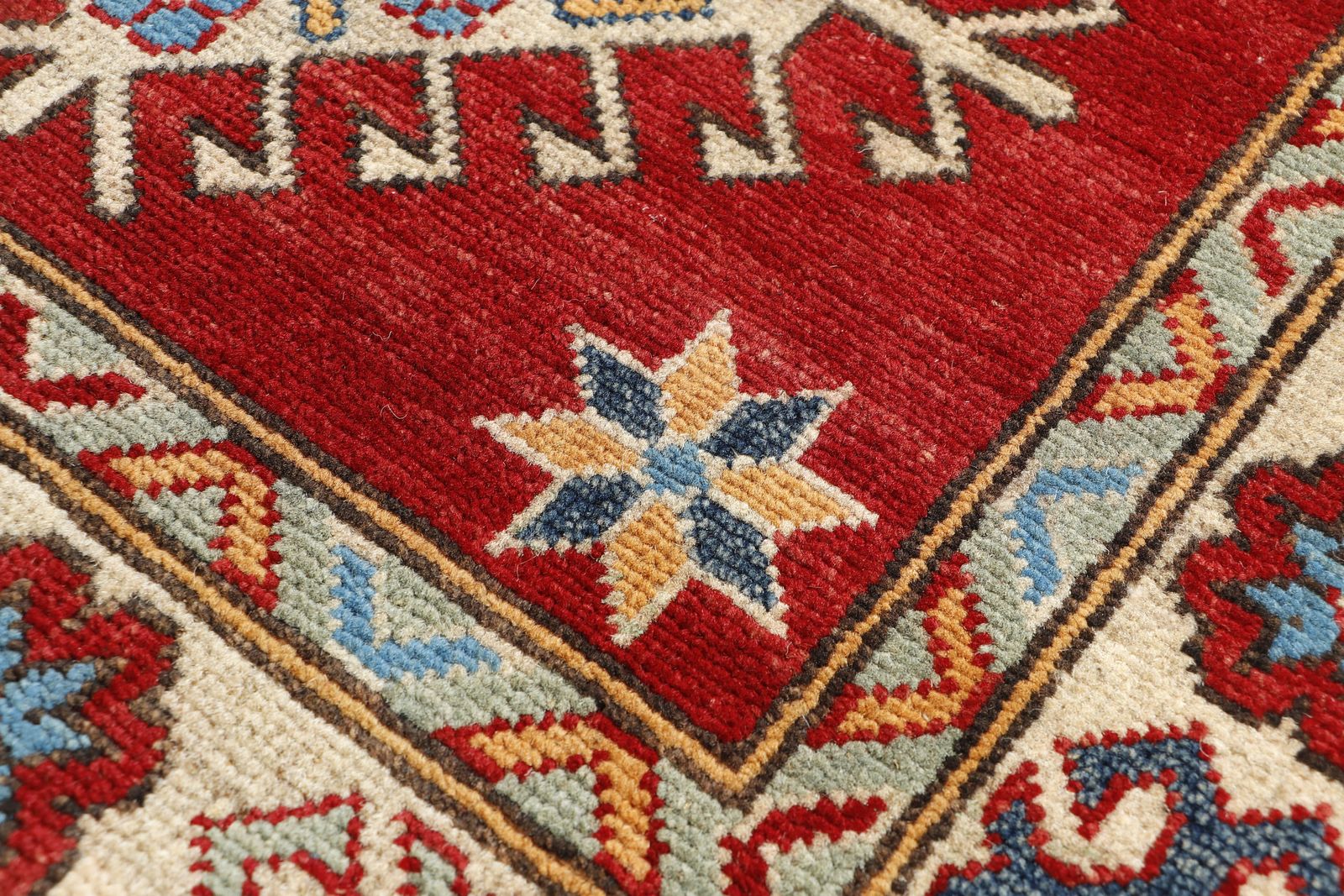 3x10 Red Kazak Handmade Caucasian Runner Rug photo Textiles
