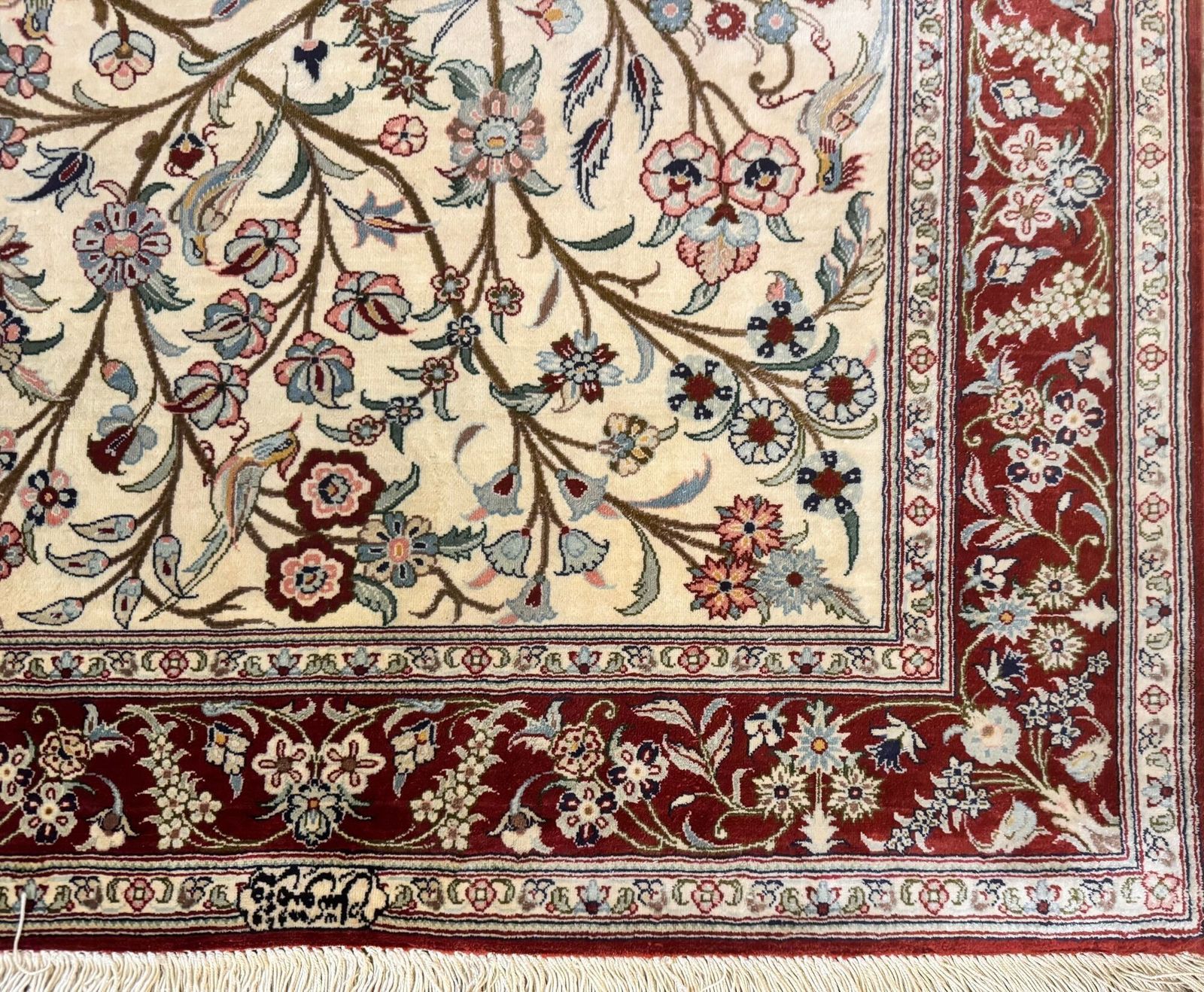 Vintage Silk Qum Rug 1.17m X 0.79m photo buy