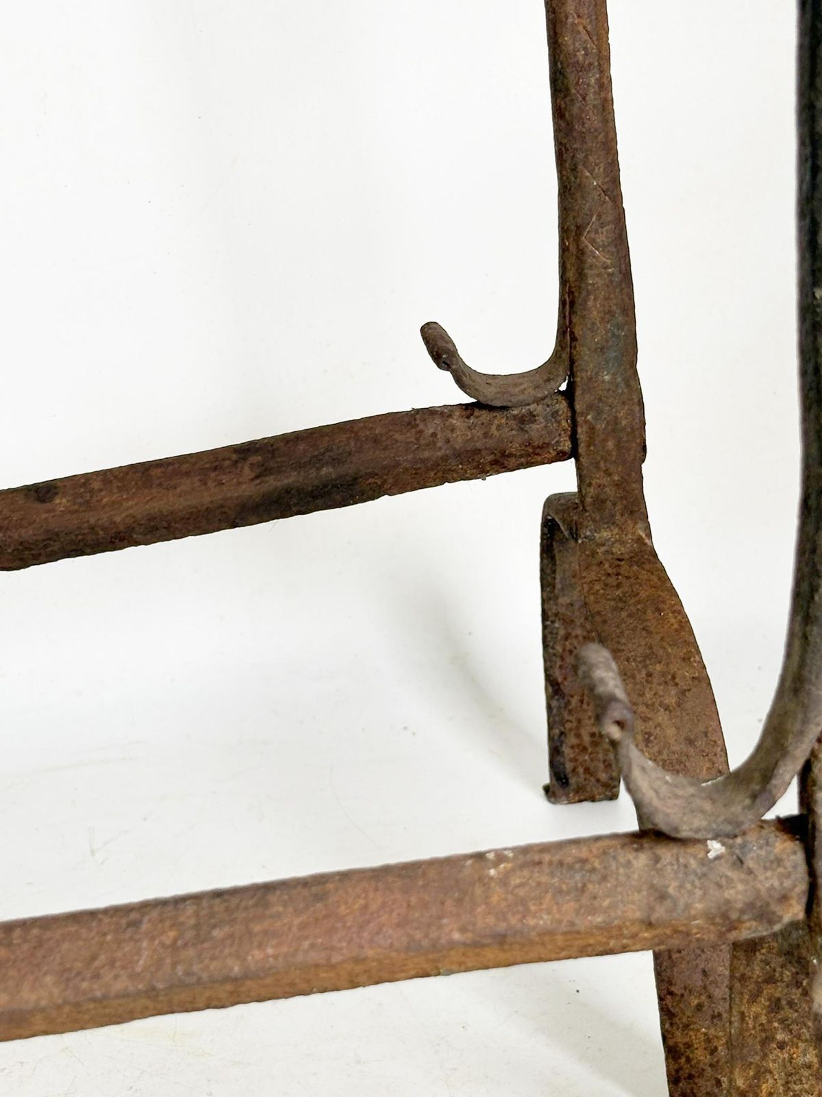 Home Fixtures Pair Of Cast Iron Andirons, France, 1960. photo
