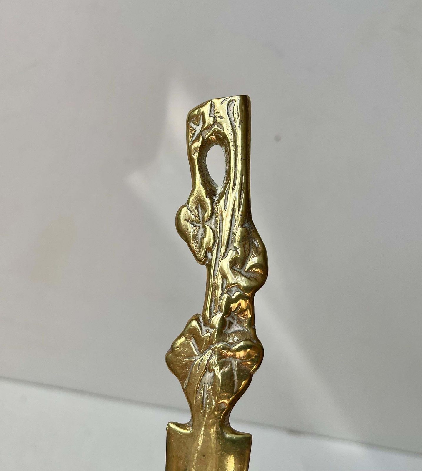 Art Nouveau Letter Opener In Brass   Dessin W. Leaves photo Home Decor