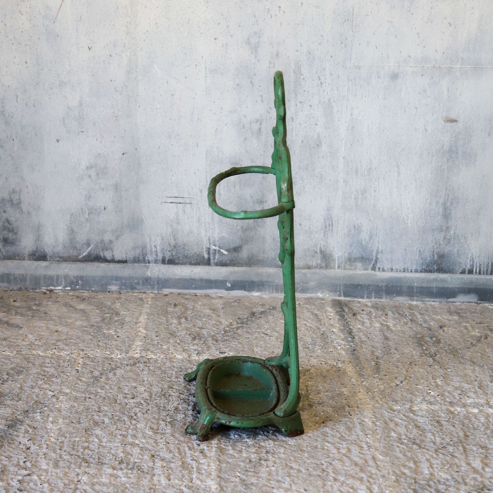 photo furniture French Art Nouveau Cast Iron Umbrella/Stick Stand Faux Bois Bamboo Design, C.1900