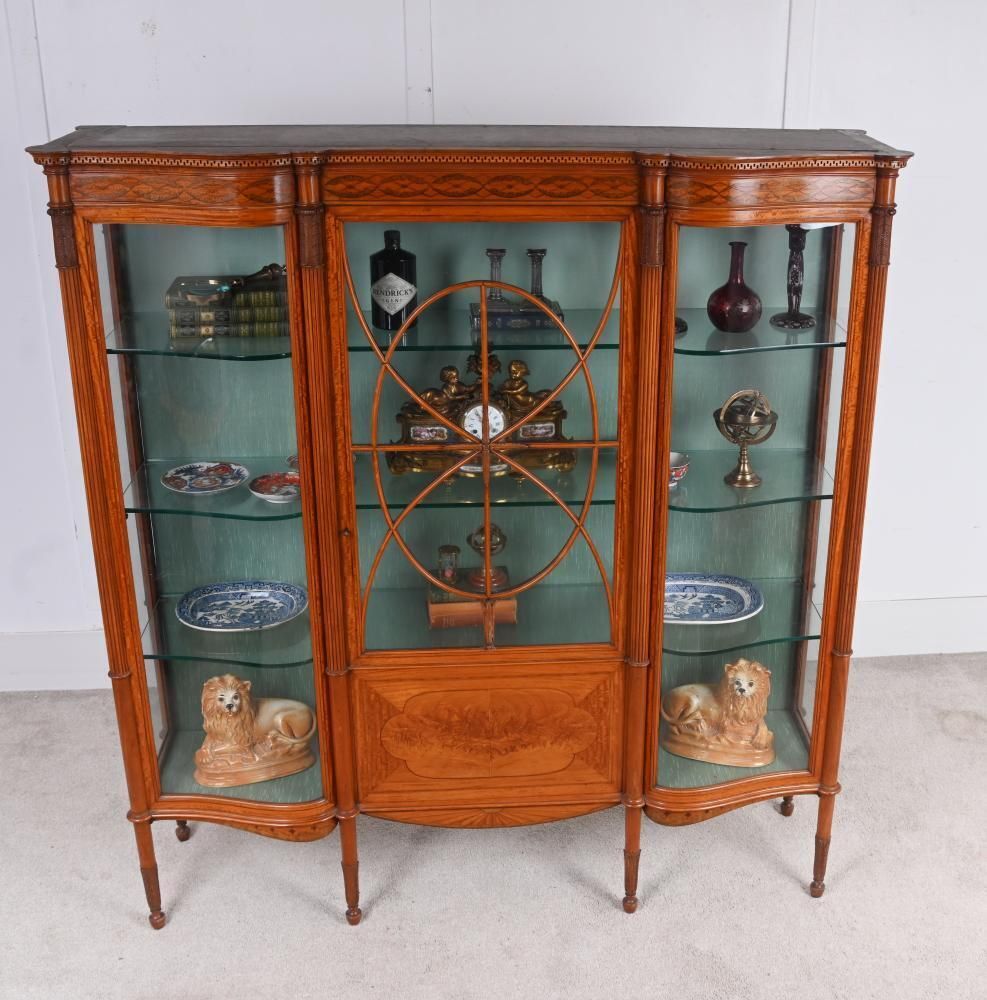 Victorian Satinwood Display Cabinet Edwards And Roberts Circa 1880 photo furniture