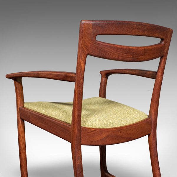 Furniture Pair Of Vintage Side Chairs, Scottish, Teak, Elbow Seat, Beithcraft, Mid Century photo