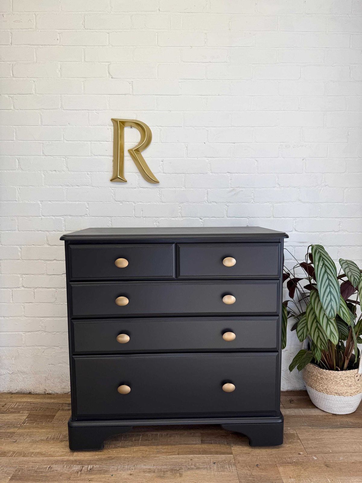Ducal Pine Chest Of Drawers – Painted In Onyx By Benjamin Moore – Solid Wood photo furniture