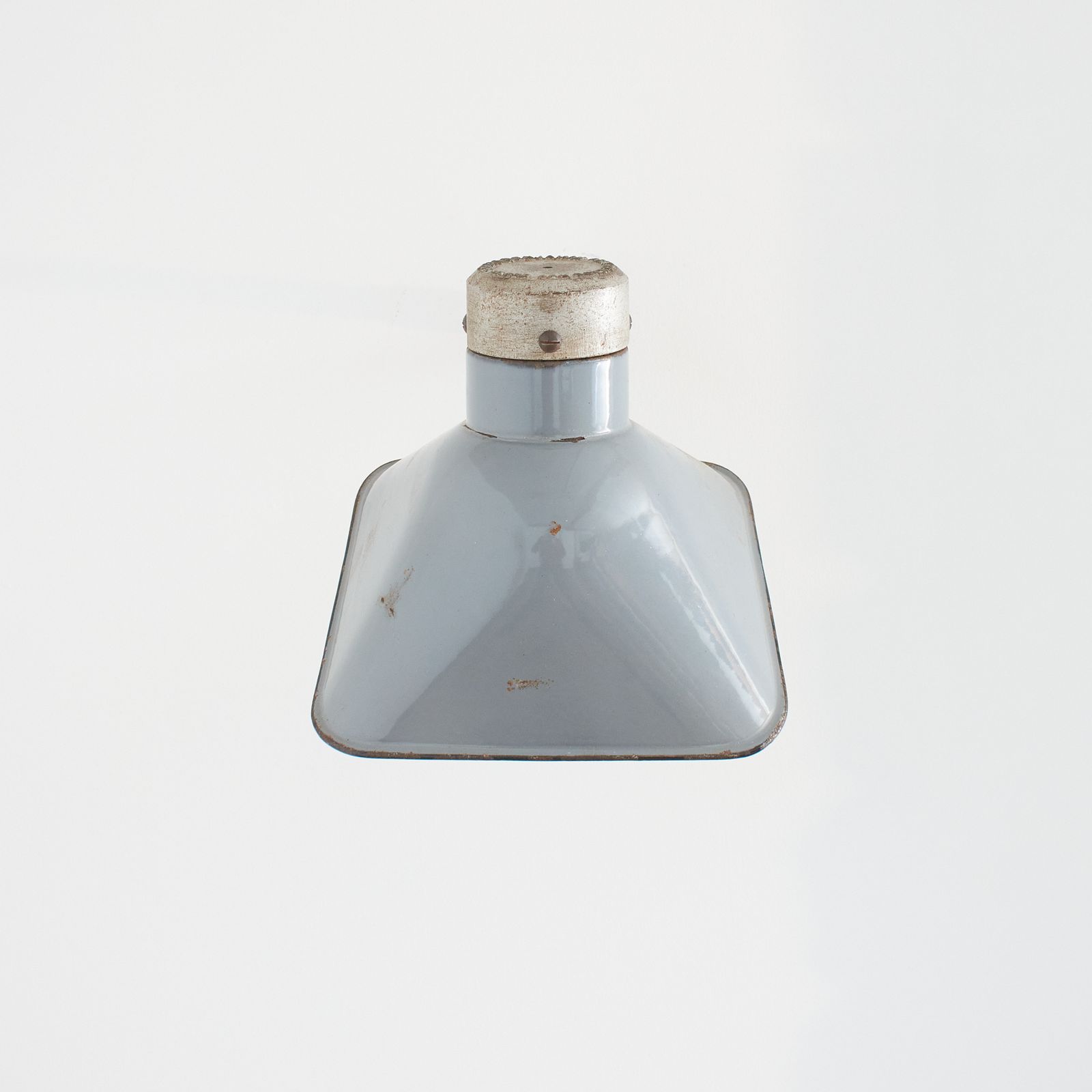 Industrial Antique Grey Enamel Factory Wall Light By Benjamin photo Lighting
