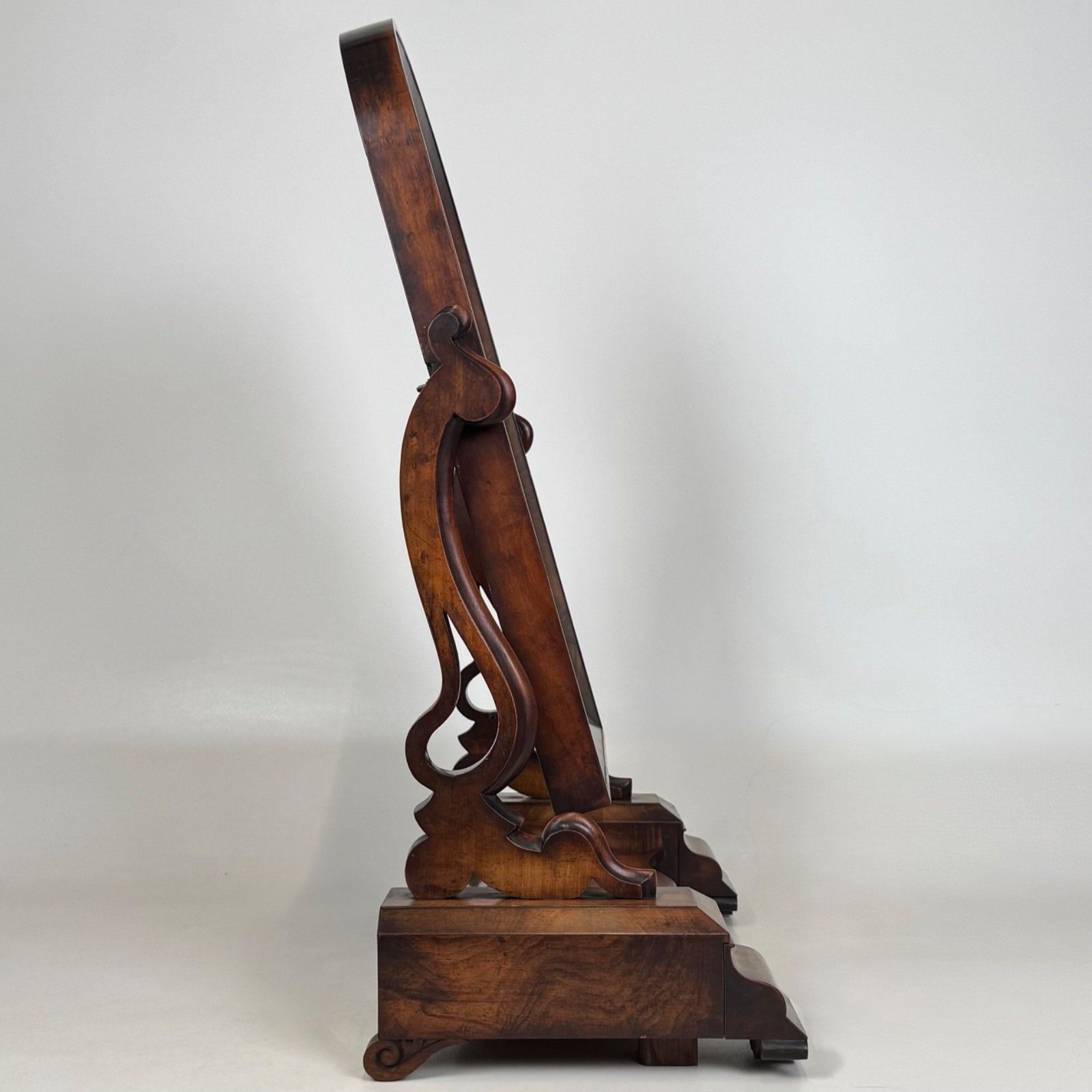 photo for sale Antique 19th Century Victorian Dressing Mirror In Mahogany ( Af 5352 )