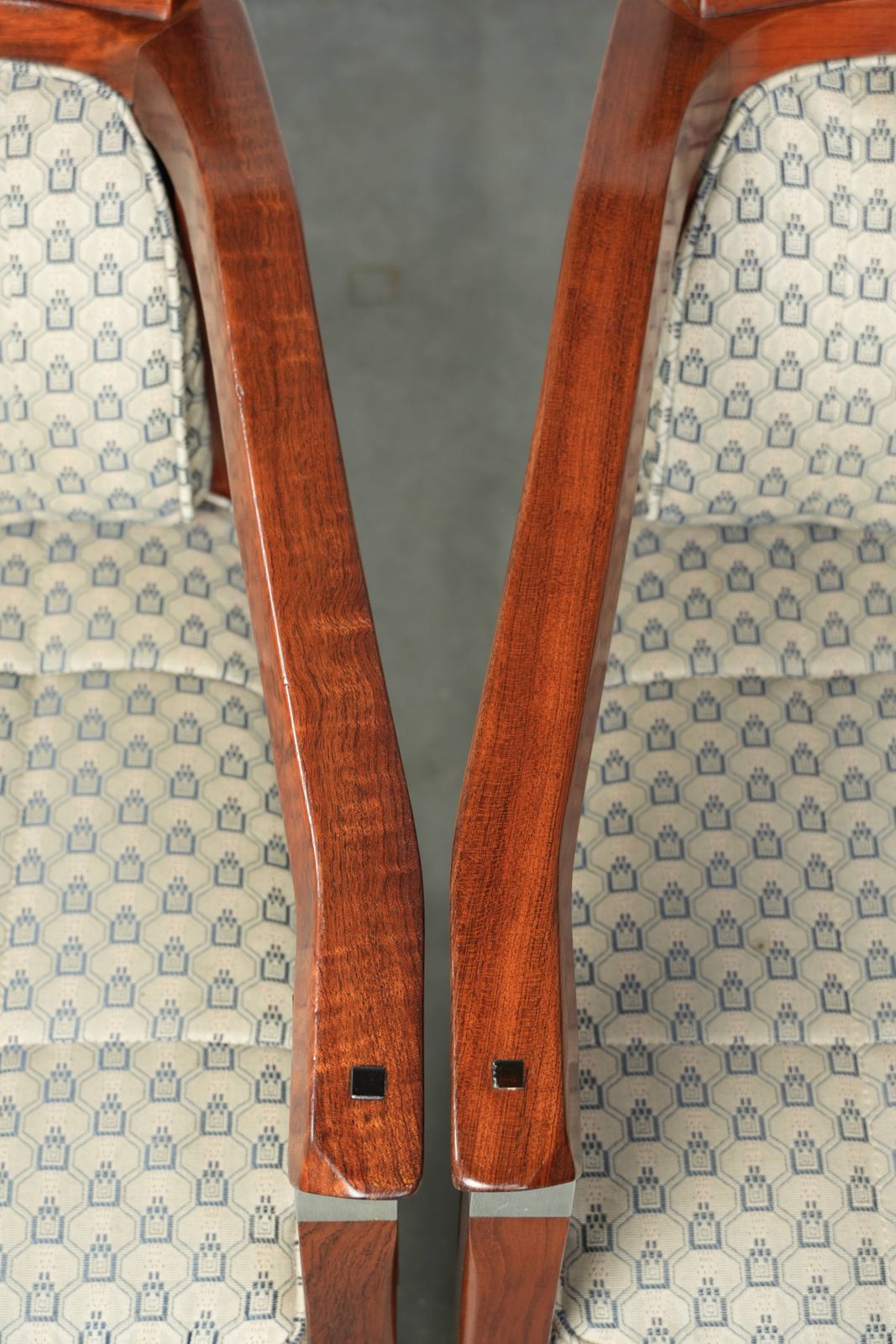 Furniture Stunning Art Deco Design Schuitema Dining Chairs From The Decoforma Series In Very Good Condition With Luxurious Fabric Upholstery. photo