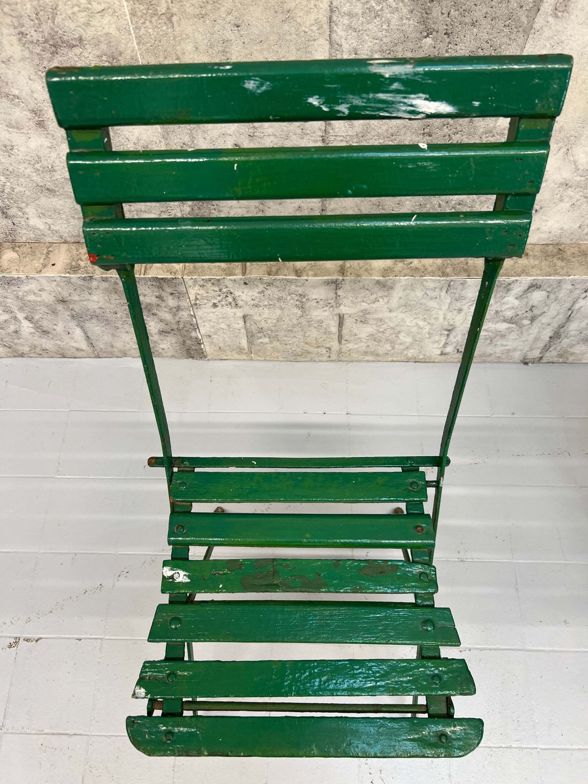 Folding Green Garden Table And Bistro Chair photo vinterior