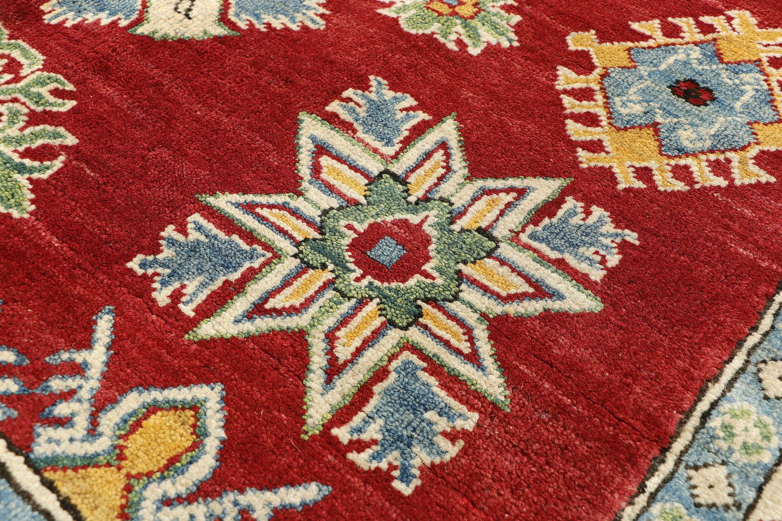 5x6 Red Kazak Tribal Afghan Caucasian Handmade Wool Area Rug photo 509.0