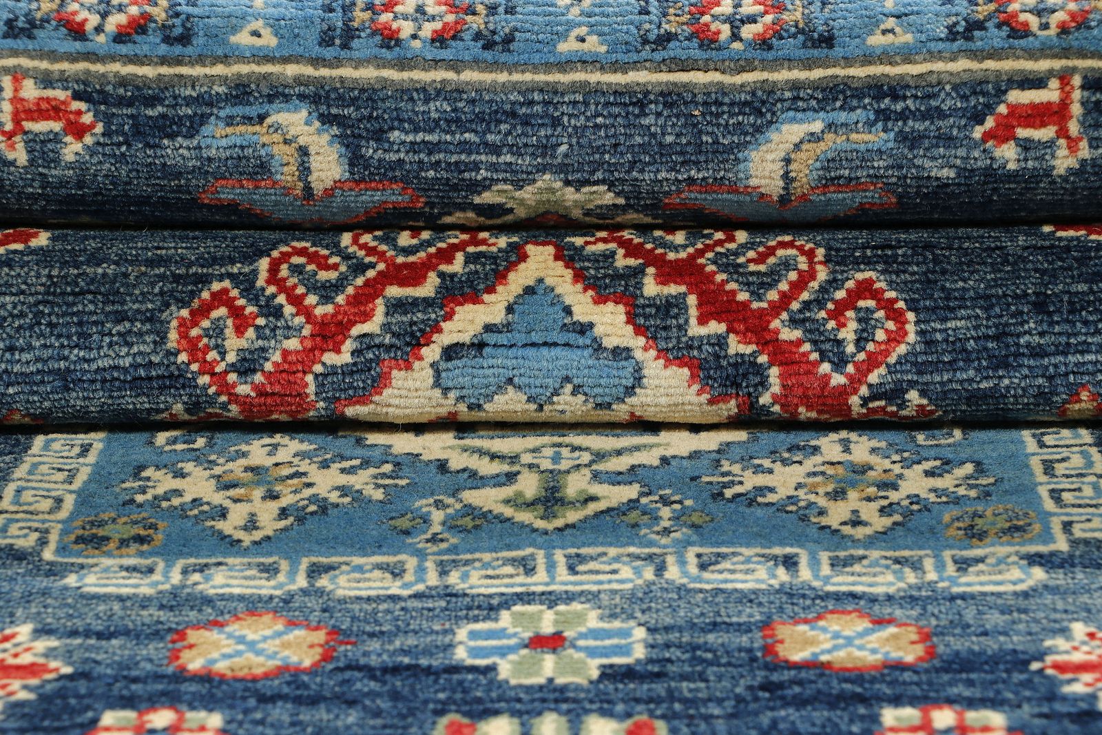 3x10 Blue Karaja Oriental Tribal Wool Runner Rug photo 458.0