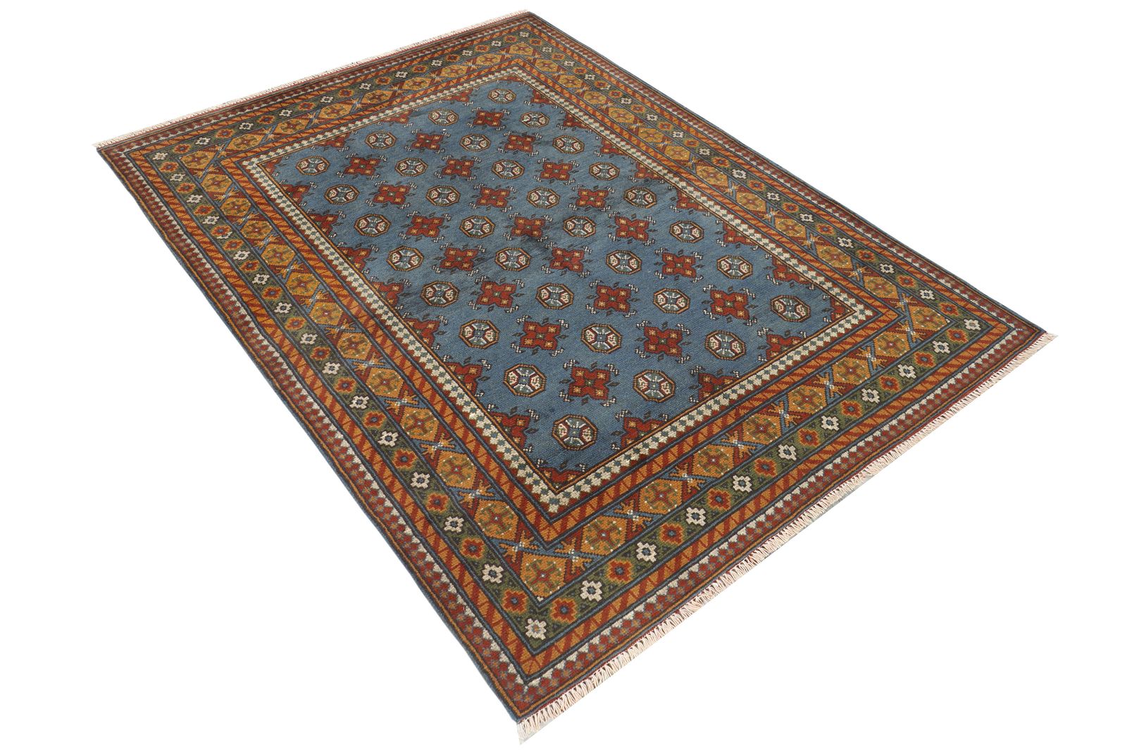 5x7 Afghan Bokhara Hand Knotted Traditional Rug photo furniture