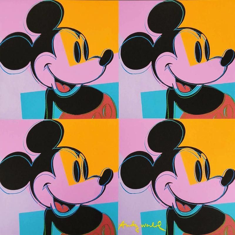 1980s Andy Warhol "Mickey Mouse" Limited Edition Lithograph By Cmoa. photo furniture