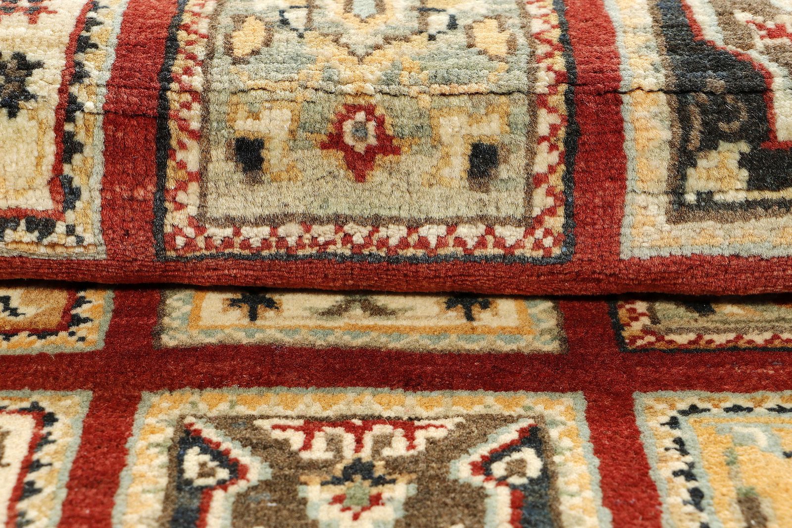Small Red Oriental Afghan Ayna Garden Design Rug photo 138.0