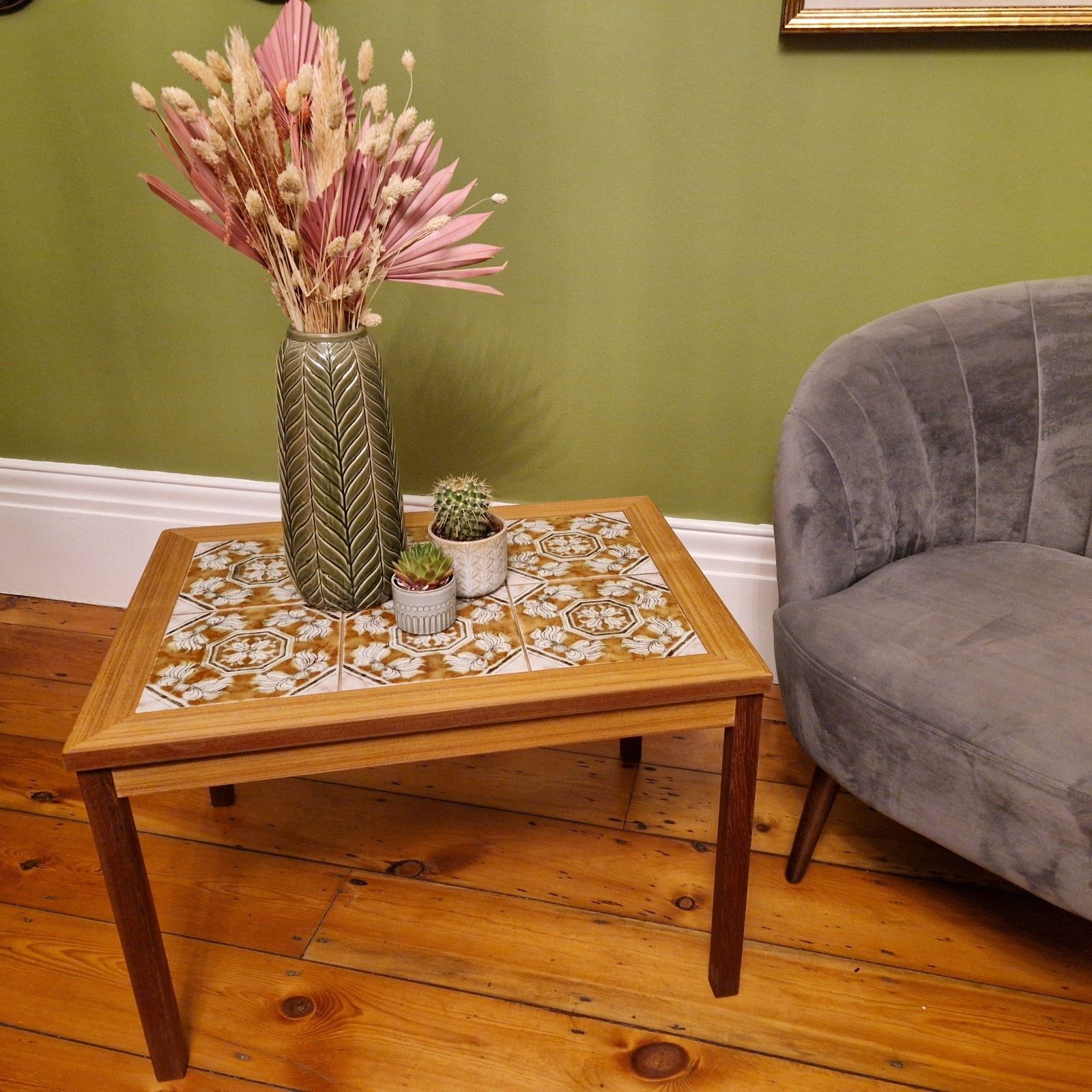 Vintage Mid Century Tiled Coffee Table | 1960s/70s British Retro