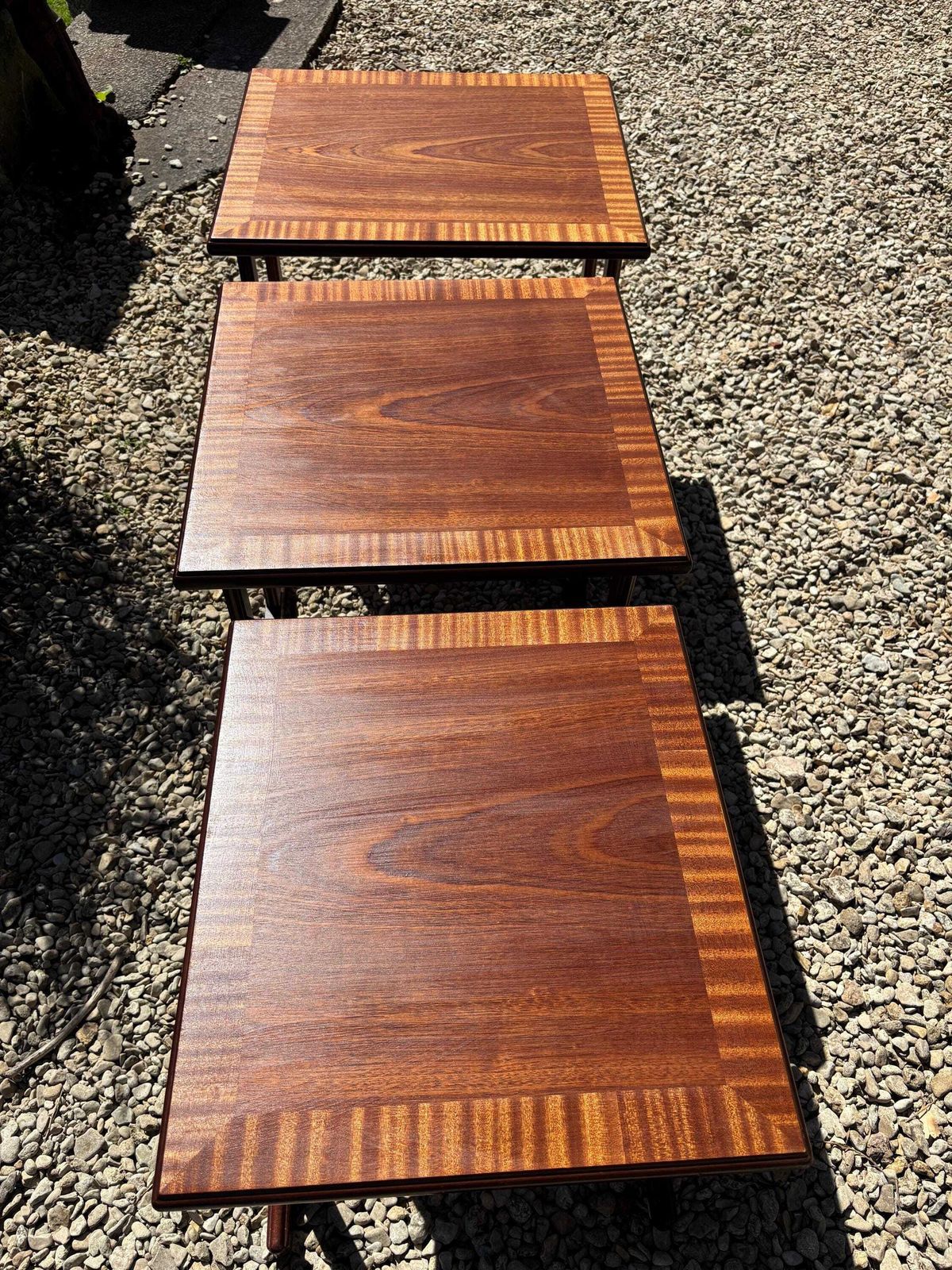 Midcentury G Plan Fresco Nest Of Tables With Curved Stretchers 3 Tables Uk photo for sale
