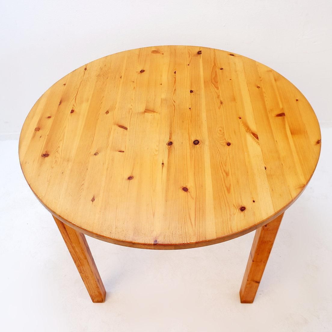 Mid Century Swedish Pine Wood Dining Set   1970s   1 Table & 4 Chairs photo Furniture