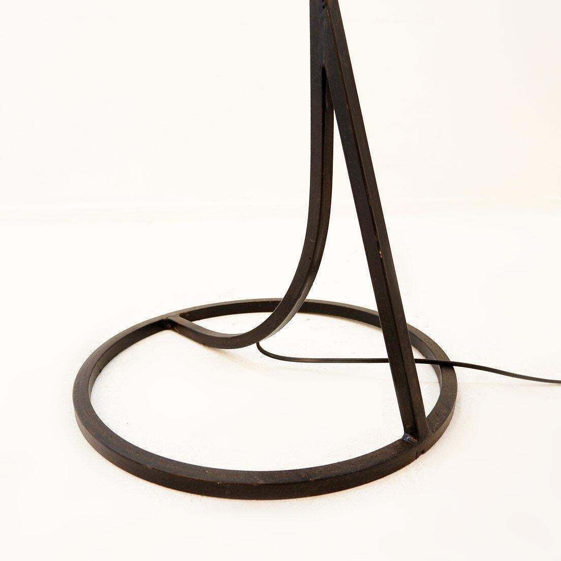 931.0 21st Century Industrial Floor Lamp In Metal And Sandblasted Glass photo