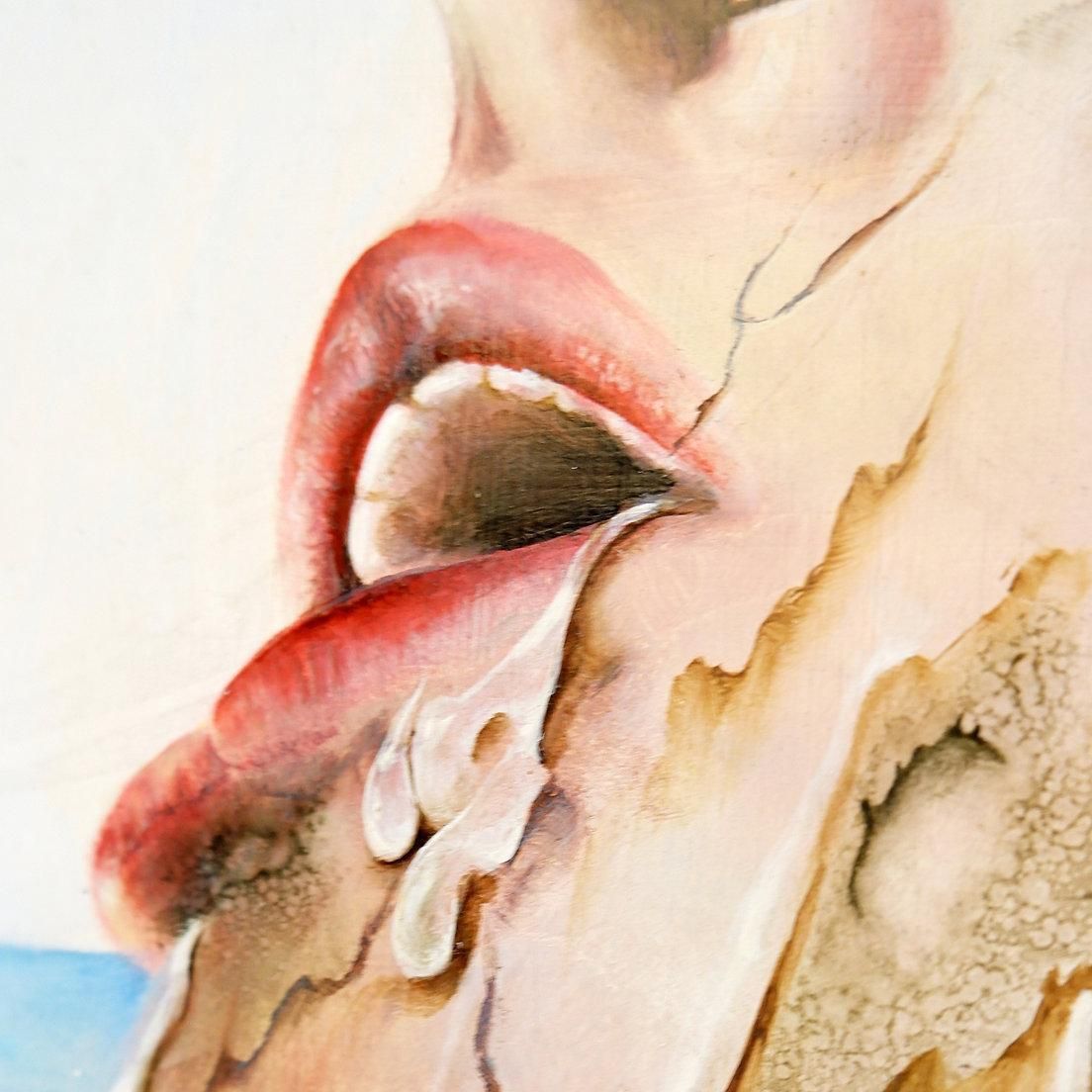 photo for sale Surrealist Oil Painting On Panel By Joseph Laureys (1944   2020)