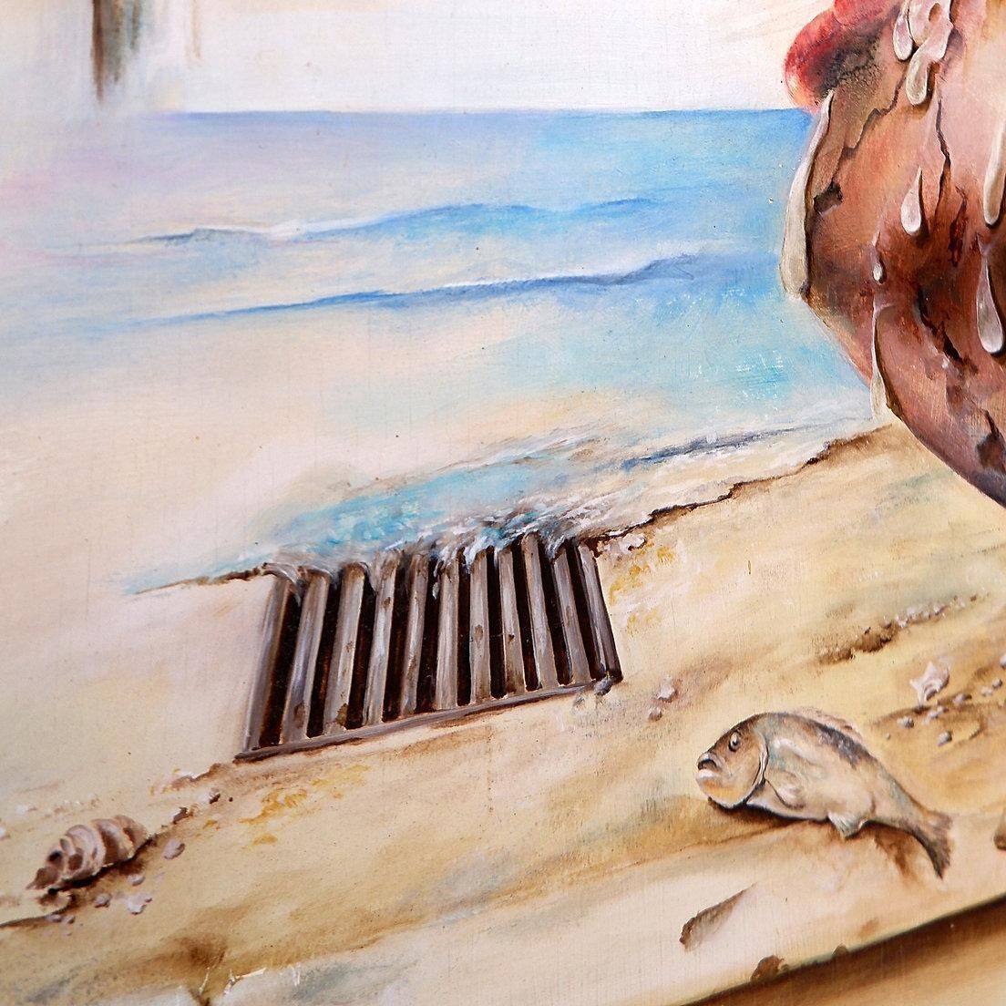 photo vinterior Surrealist Oil Painting On Panel By Joseph Laureys (1944   2020)