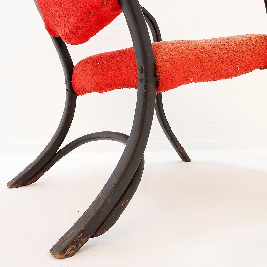 Curved Wood Armchair From Jacob & Josef Kohn, 1890s photo for sale