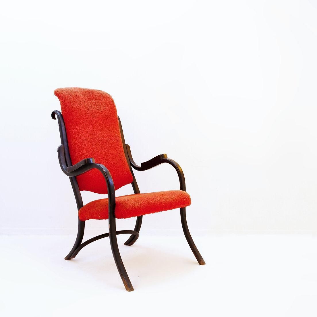 photo vintage Curved Wood Armchair From Jacob & Josef Kohn, 1890s