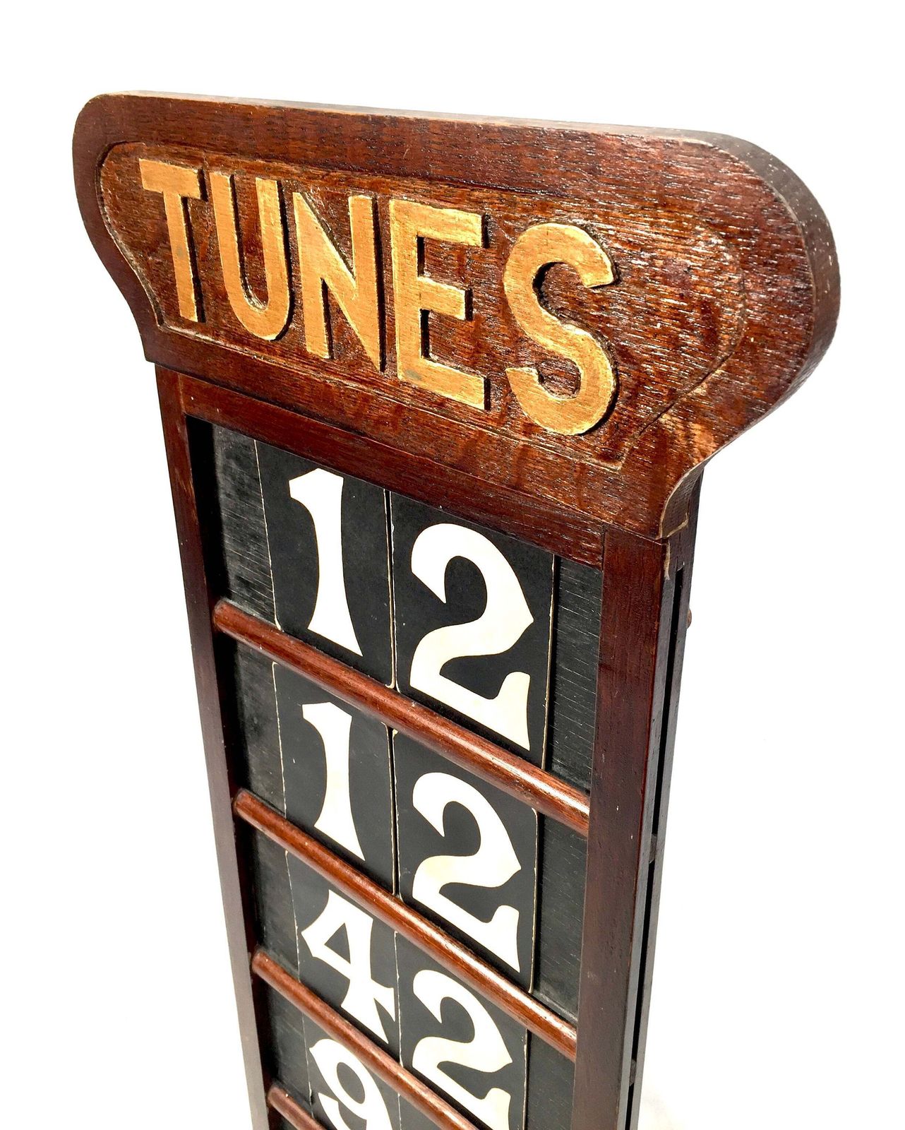 Antique Wooden Oak Tunes Hymn Board / Church Used / Early 20th Century C1930 photo for sale