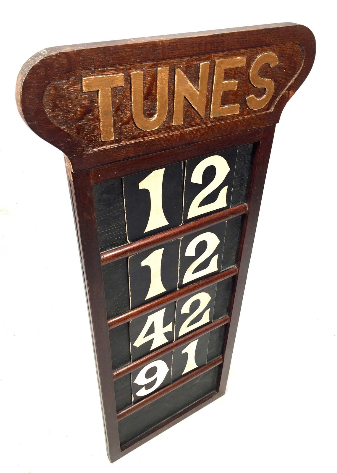 Antique Wooden Oak Tunes Hymn Board / Church Used / Early 20th Century C1930 photo buy
