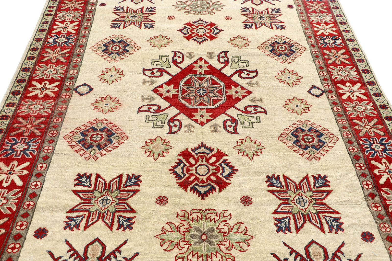 Ivory Kazak Traditional 5x7 Unique Area Rug photo for sale