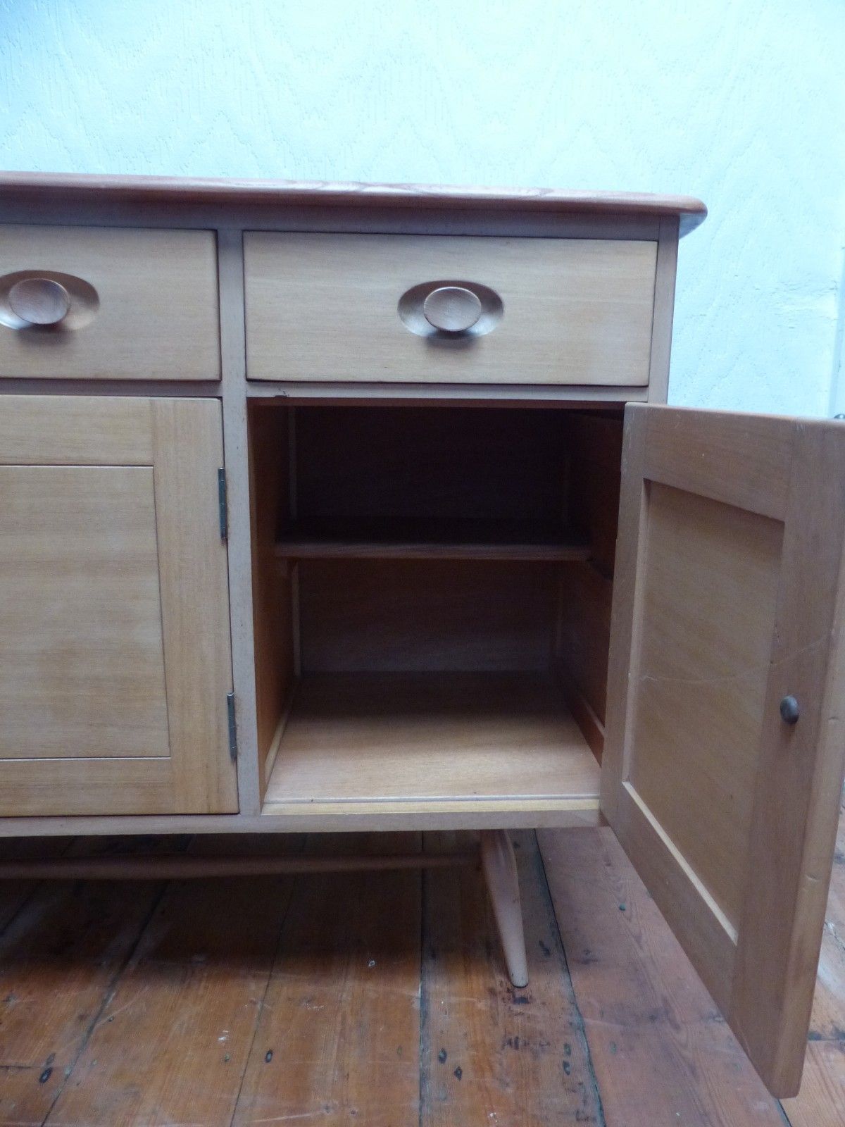 Furniture Vintage Mid Century Ercol Model No: 351 Sideboard Elm & Beech A1 Con Uk Deliver photo