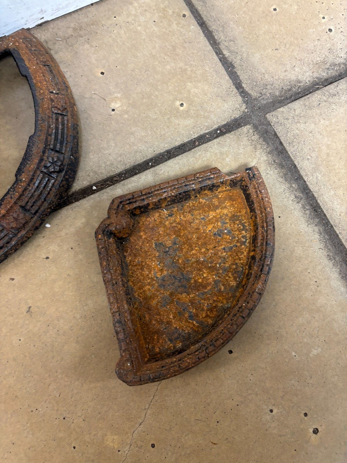 photo for sale Antique Late Victorian Cast Iron Corner Umbrella/ Stick Stand With Reg Mark