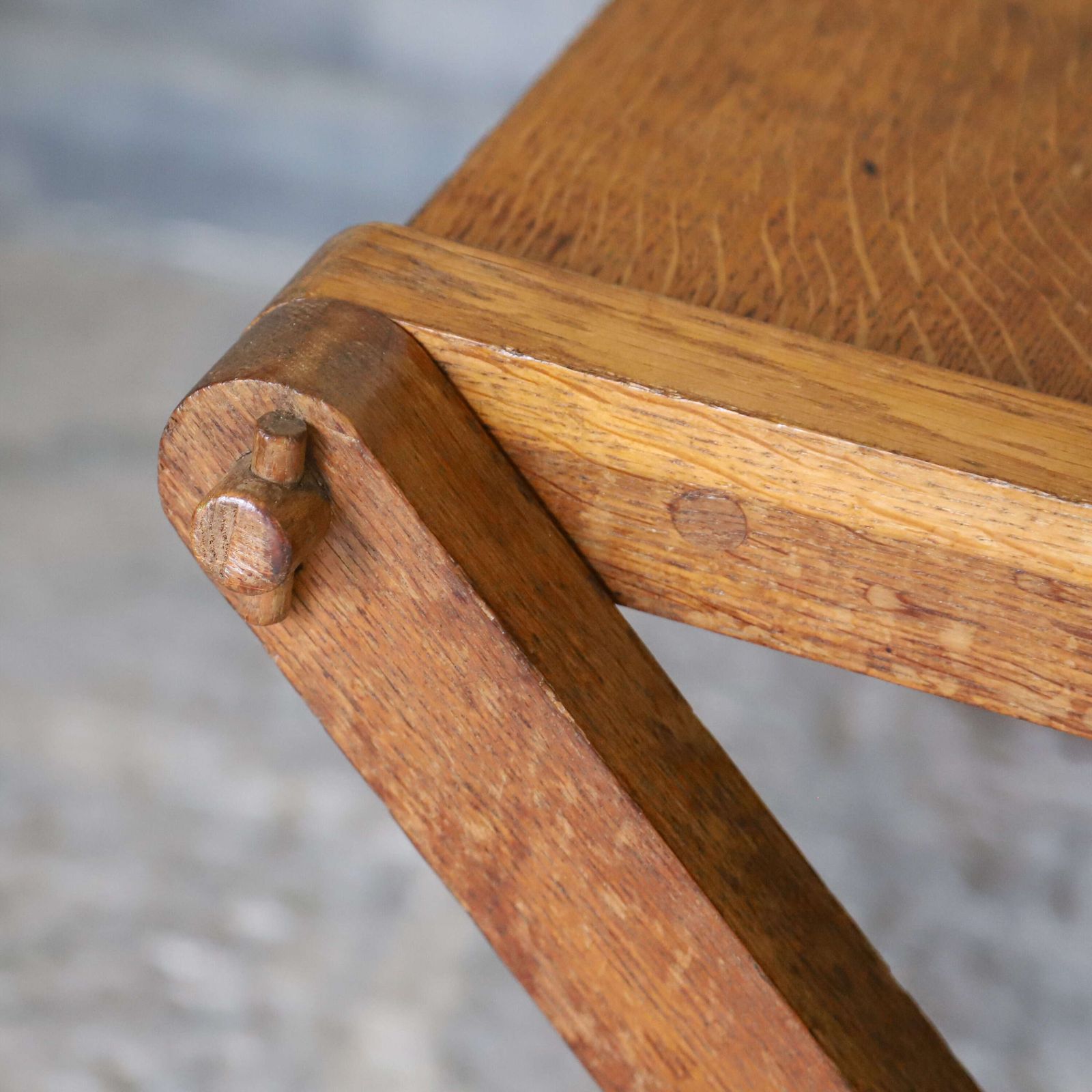 photo buy Pair Of Oak Gothic Revival Glastonbury Chairs With Trefoil Details, Early 1900s