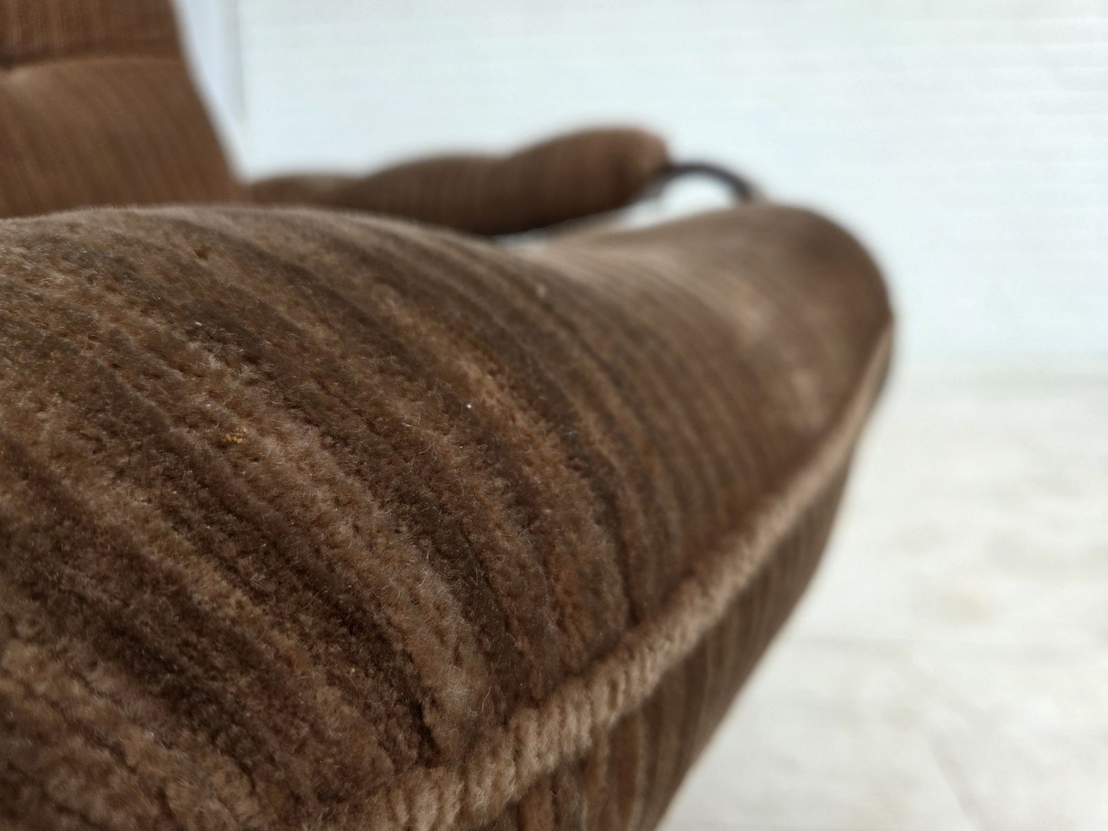 1970s, Danish Swivel Armchair, Brown Furniture Corduroy. photo Furniture