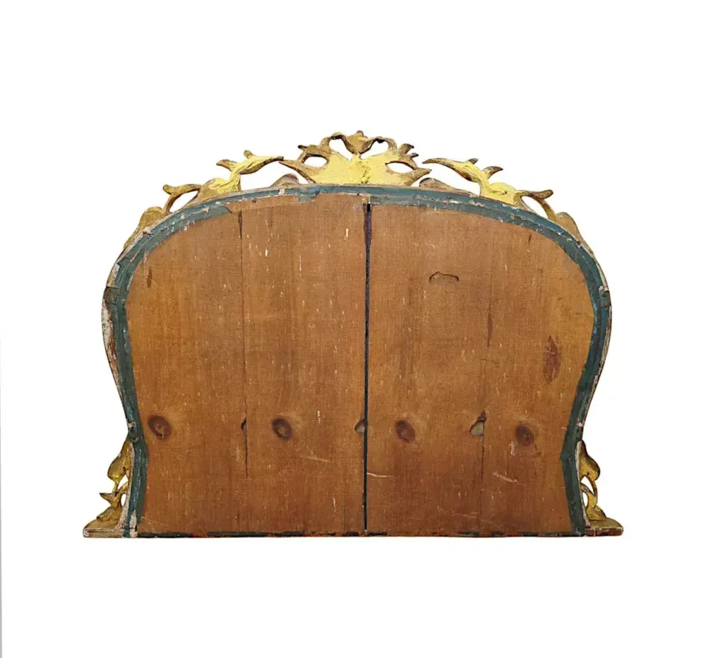 A Very Fine 19th Century Neat Size Giltwood Overmantel Mirror With Leaf And Branch Detail photo 3429.0