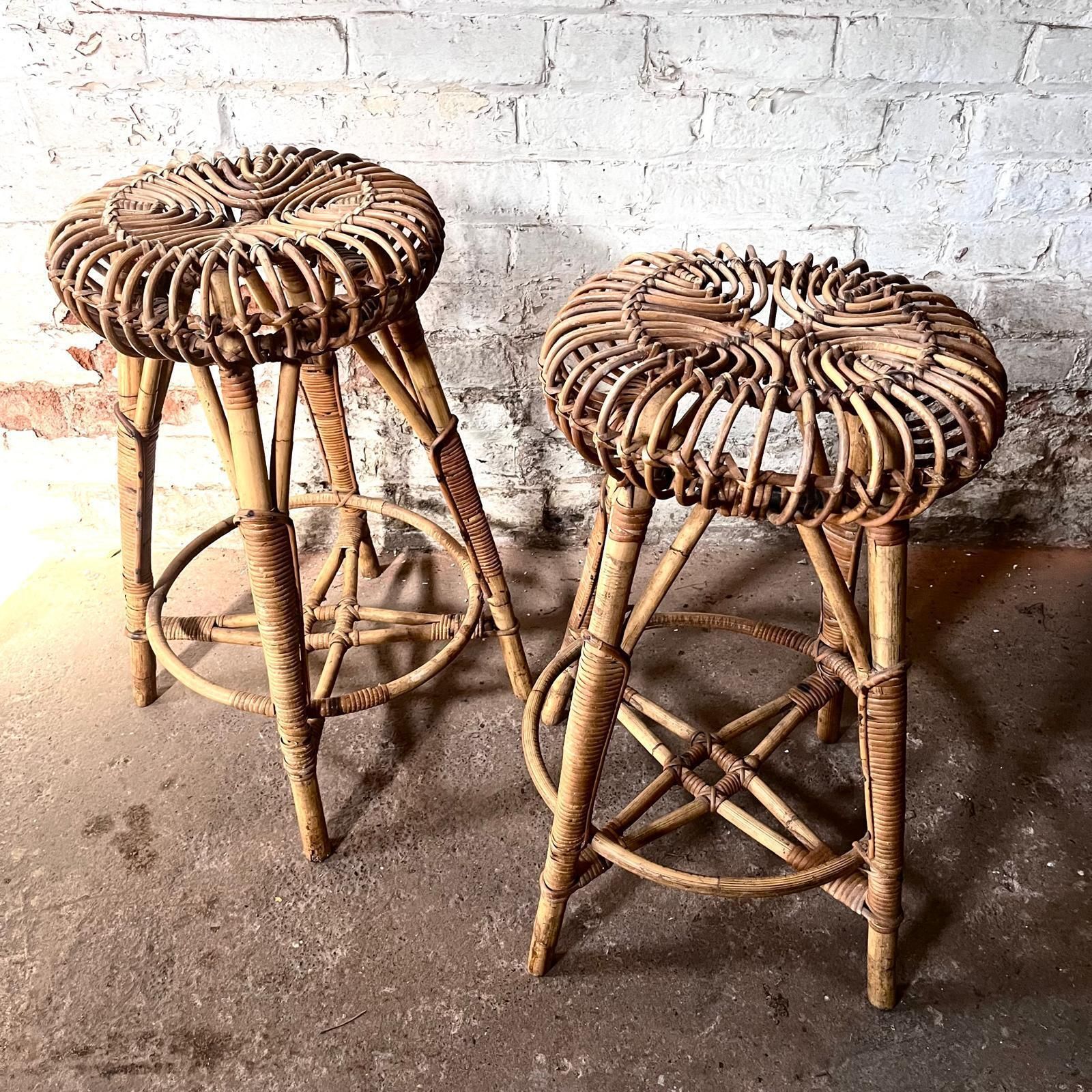 A Pair Of Franco Albini Bamboo High Stools photo 1200.0