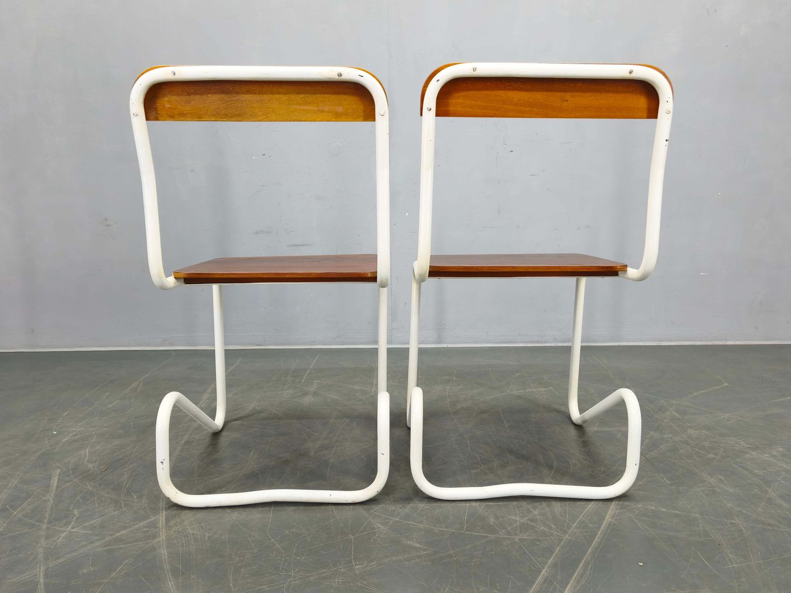 Set Of 4 Bauhaus Cantilever Chairs, Tubular Steel, Germany 1930s photo vinterior