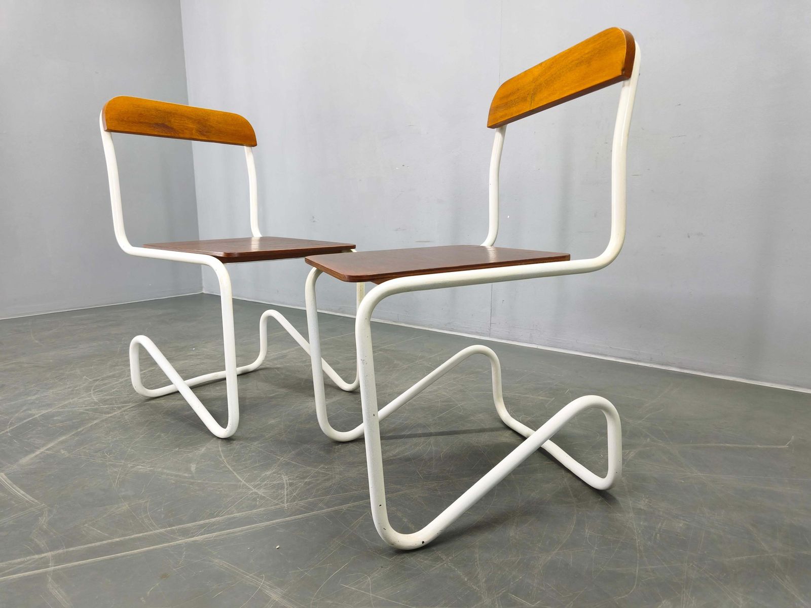 Set Of 4 Bauhaus Cantilever Chairs, Tubular Steel, Germany 1930s photo vintage