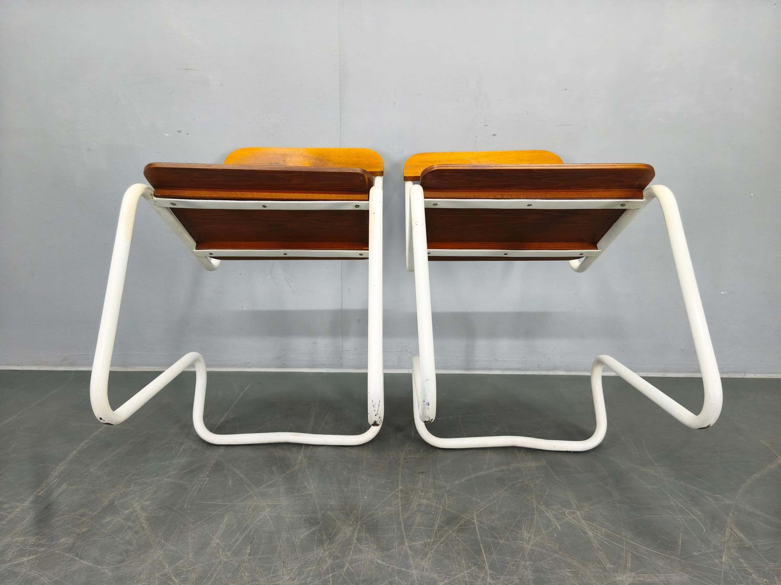 photo vinterior Set Of 4 Bauhaus Cantilever Chairs, Tubular Steel, Germany 1930s