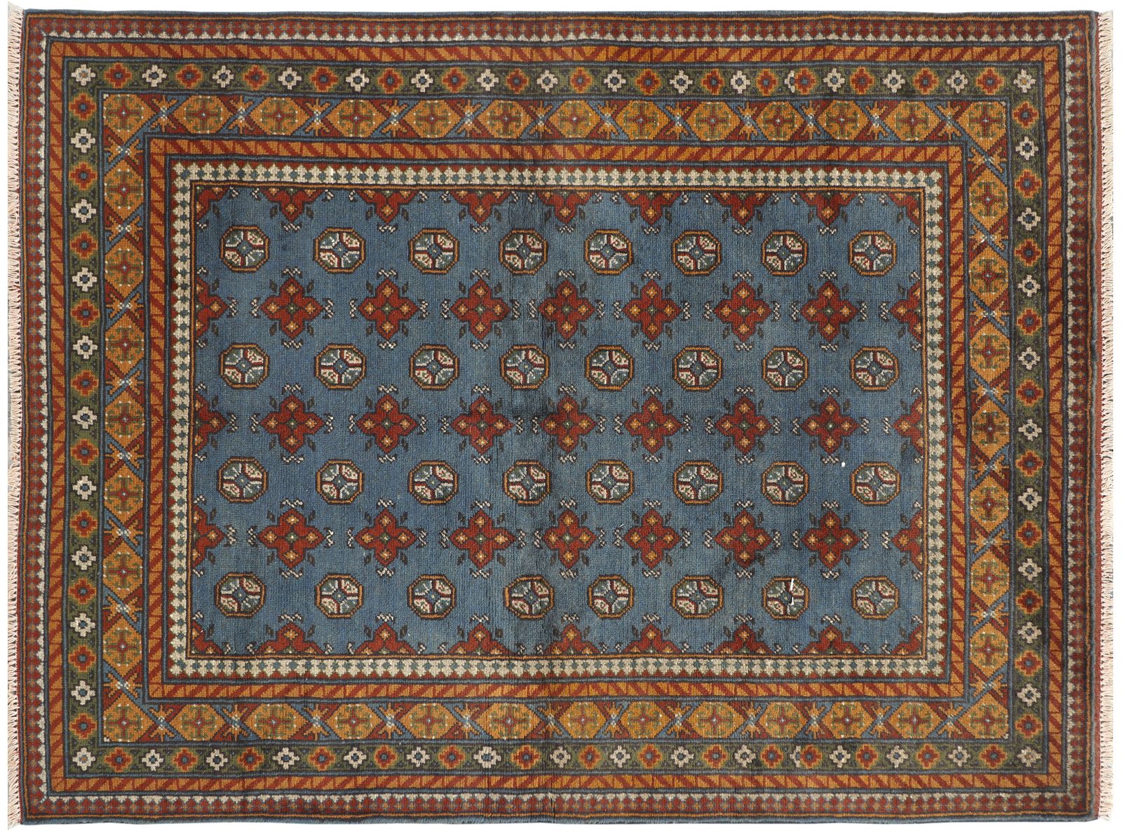 5x7 Afghan Bokhara Hand Knotted Traditional Rug photo buy