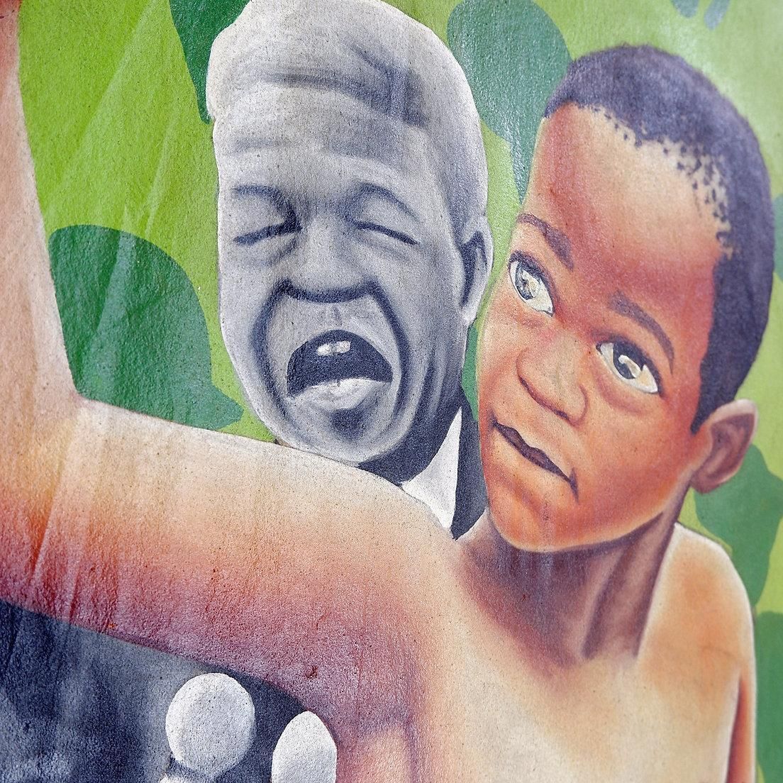 Billy Gubul'art  African Art   Acrylic On Fabric photo furniture