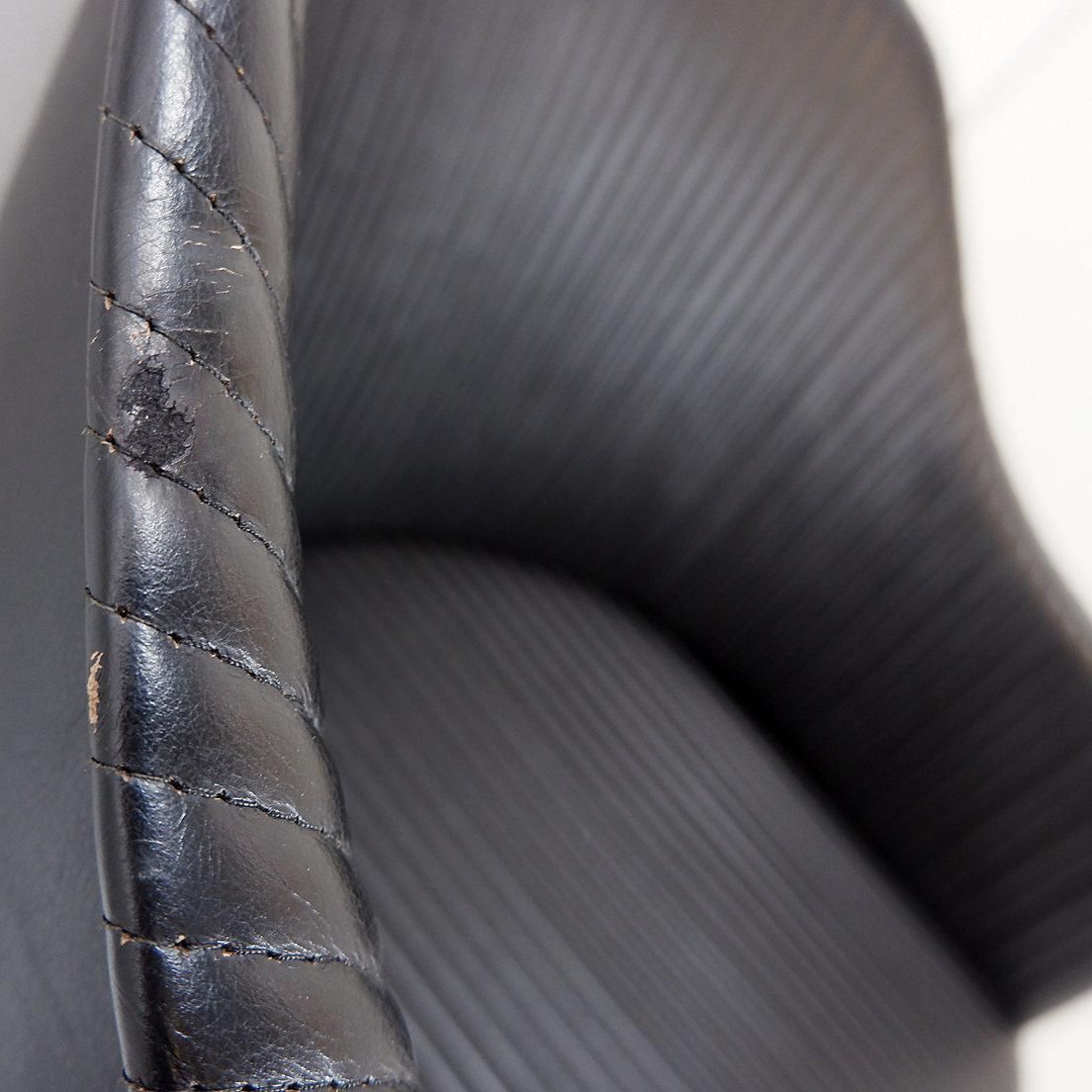 Pair Of Artona Armchairs In Black Leather By Afra And Tobia Scarpa For Maxalto photo buy