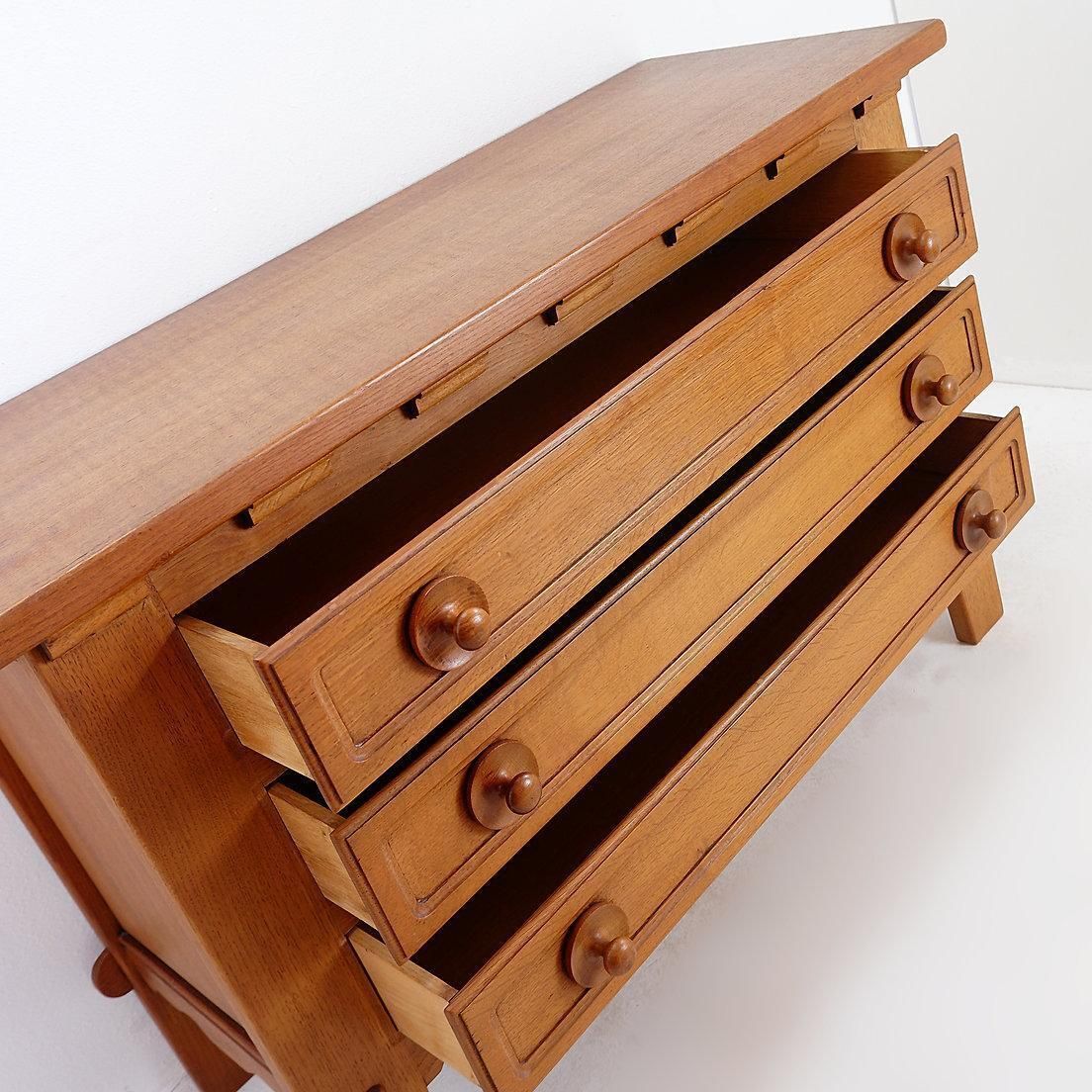 Three Drawer Chest Of Drawers In The Style Of Guillerme And Chambron   1960s photo furniture