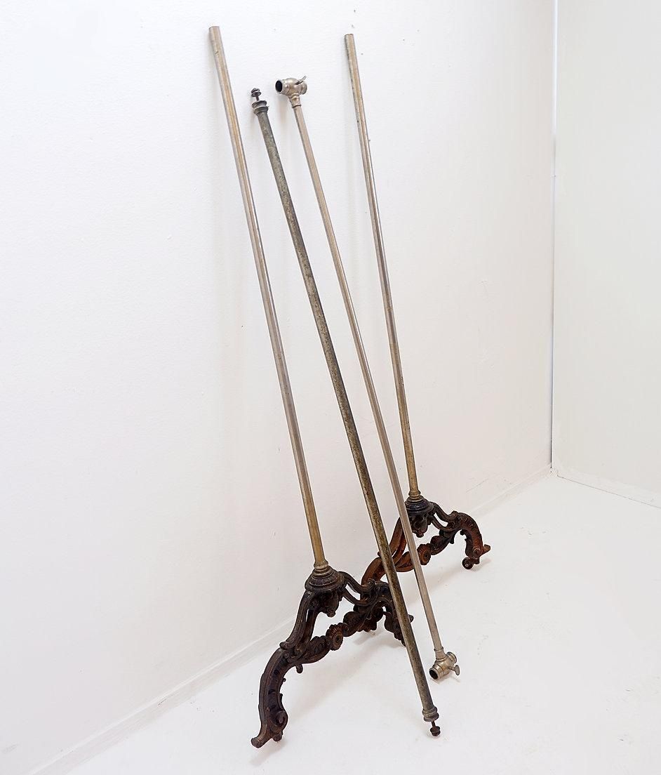Furniture Antique English Clothes Rail, Brass & Steel, Late 19th Century, 164cm photo