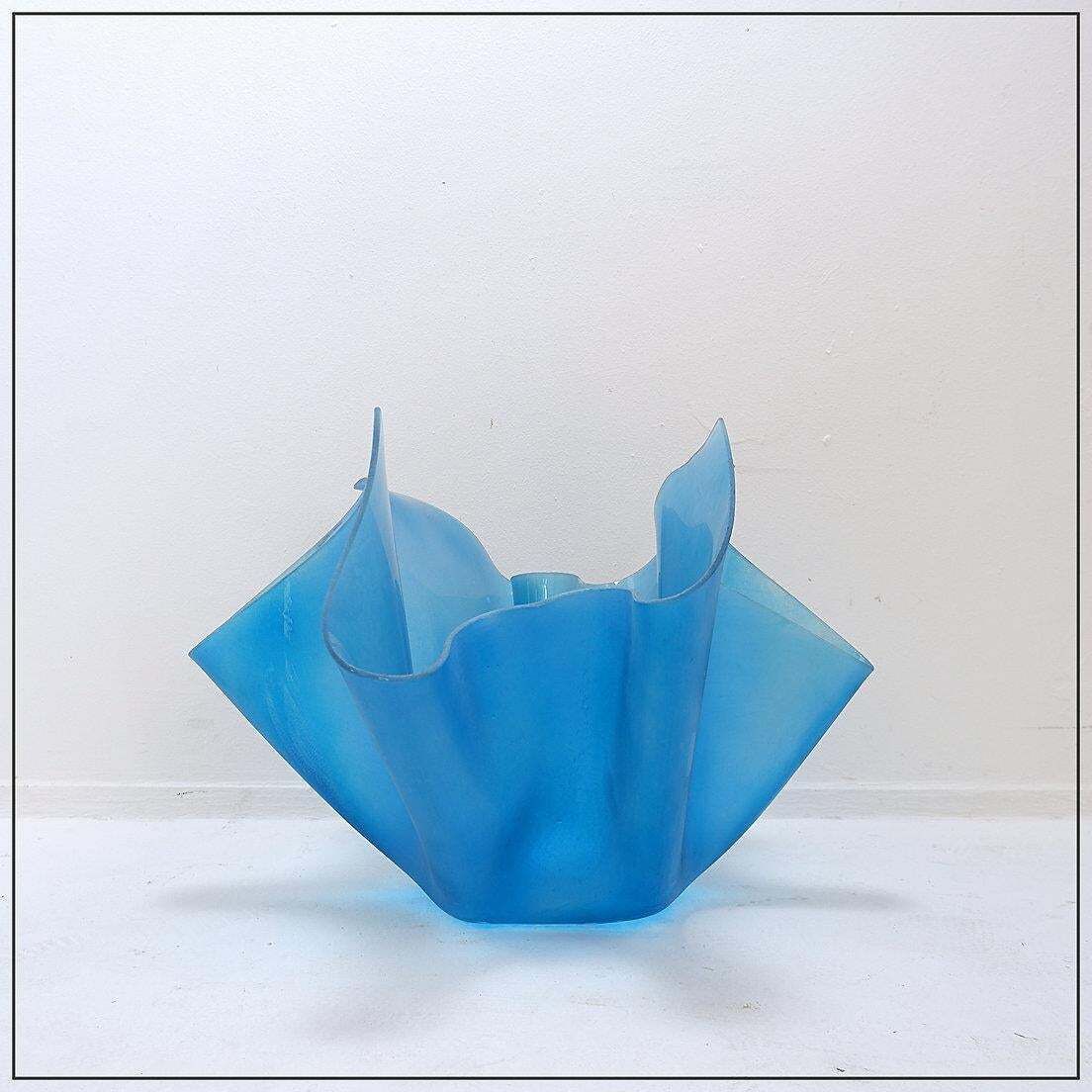 Vintage Glass Handkerchief Planter In Willy Guhl Style, 72cm Diameter photo for sale