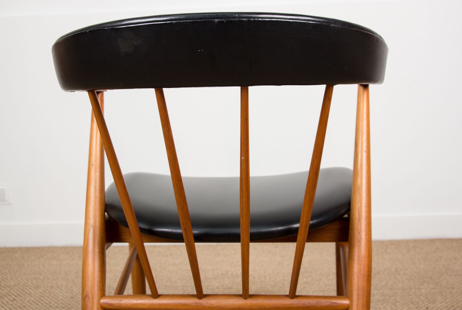 photo furniture Danish Armchair In Teak And Skai By Helge Sibast For Sibast 1955.